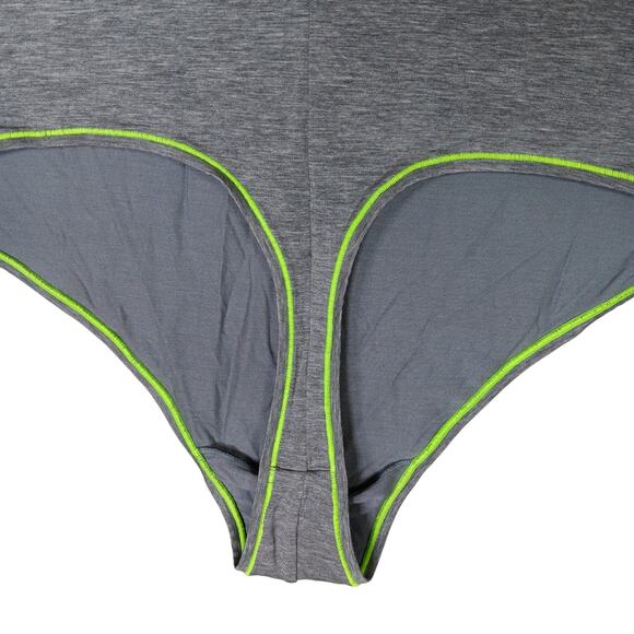 Parade Cutout Comfort Bodysuit Size Large Contrast Stitching On Gray Pull On - Picture 8 of 9